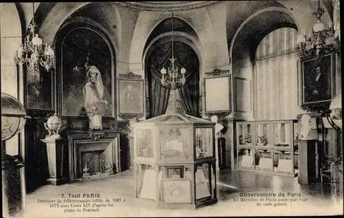Ak Paris XIV. Arrondissement Observatoire, L'Observatoire, Innenansicht