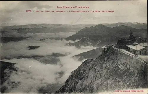 Ak Bigorre Hautes Pyrénées, Pic du Midi, L'Observatoire et la Mer de Nuages