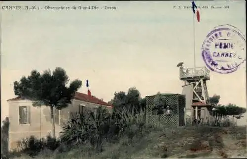 Ak Cannes Alpes Maritimes, Observatoire du Grand Pin, Pezou