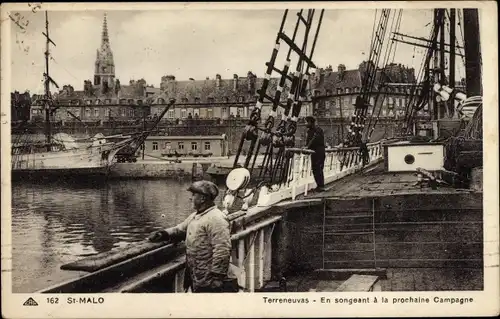 Ak Saint Malo Ille et Vilaine Bretagne, Terreneuvas, En songeant a la prochaine Campagne