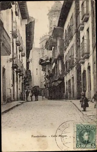 Ak Hondarribia Fuenterrabia Baskenland, Calle Mayor