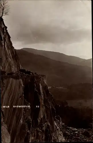 Ak Snowdon Wales, Berglandschaft
