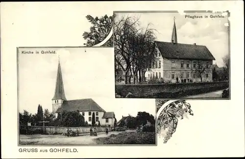 Ak Gohfeld Löhne in Westfalen, Kirche, Pfleghaus