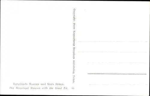 Ak Falun Schweden, Bergslagets Museum med Stora Stöten, Kupferbergwerk