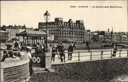 Ak Dieppe Seine Maritime, Le Boulevard Maritime