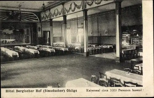 Ak Ohligs Solingen Bergisches Land, Hotel Bergischer Hof, Kaisersaal