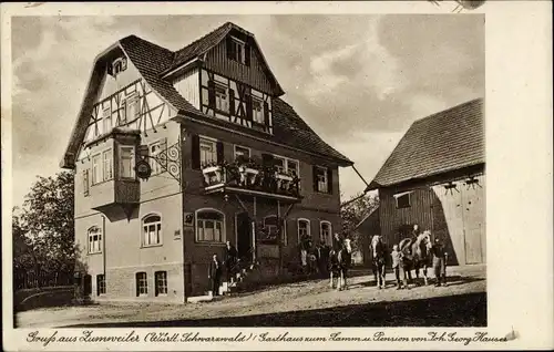 Ak Zumweiler Altensteig im Schwarzwald Württemberg, Gasthaus zum Lamm, Pension