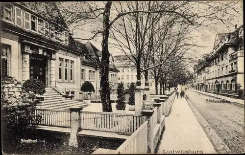 Ak Ludwigsburg in Württemberg, Stadtbad, Soldatenheim