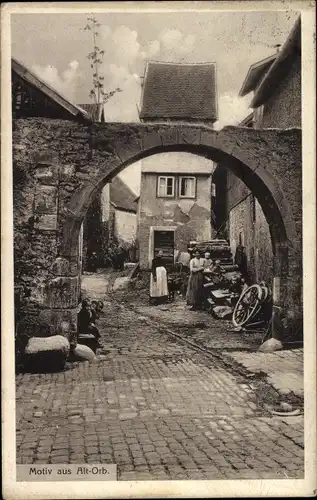 Ak Bad Orb in Hessen, Altstadtmotiv, Torbogen