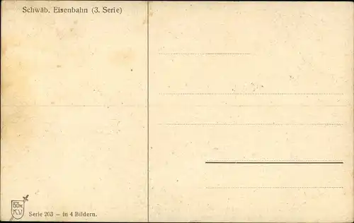 Künstler Lied Ak Boettcher, Hans, Friedrichshafen, Auf de schwäbische Eisebahne, Serie 203