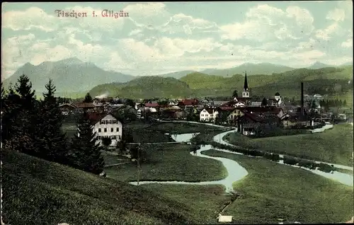 Ak Fischen im Allgäu Schwaben, Blick auf den Ort