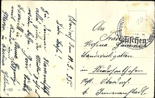 Ak Glückwunsch Namenstag, Postbote, Blumen