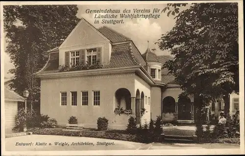 Ak Stuttgart in Württemberg, Bauausstellung 1908, Gemeindehaus d. Vereins f. Ländl. Wohlfahrtspflege