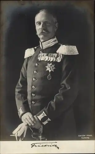 Ak Großherzog Friedrich II. von Baden, Orden, Badischer Landesverband vom Roten Kreuz