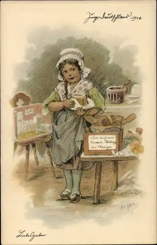 Künstler Ak Heydel, Paul, Jung Deutschland 1914, Liebesgaben