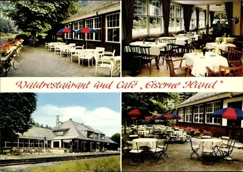 Ak Wiesbaden in Hessen, Waldrestaurant und Café "Eiserne Hand"