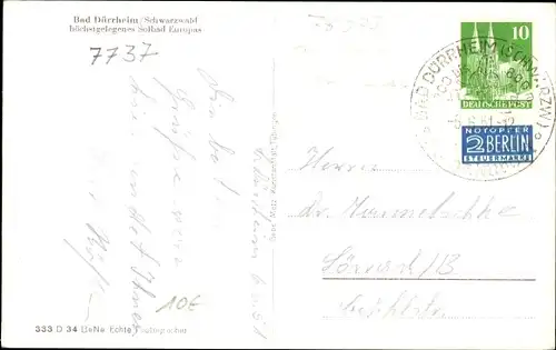 Ak Bad Dürrheim im Schwarzwald, Teilansicht