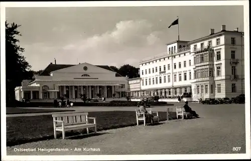 Ak Seebad Heiligendamm Bad Doberan, am Kurhaus, Waldrestaurant