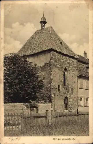 Ak Erfurt in Thüringen, Bei der Severikirche