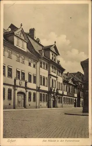 Ak Erfurt in Thüringen, alte Häuser in der Futterstraße