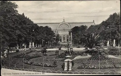 Ak Köln am Rhein, Großes Parterre in der Flora