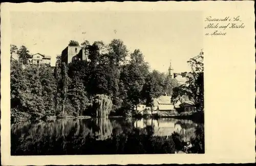 Ak Tharandt im Erzgebirge, Kirche und Ruine