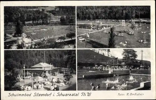 Ak Sitzendorf in Thüringen, Schwimmbad