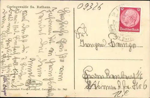 Ak Geringswalde Sachsen, Rathaus