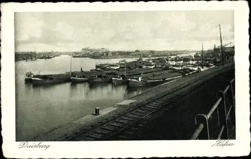 Ak Duisburg im Ruhrgebiet, Hafen
