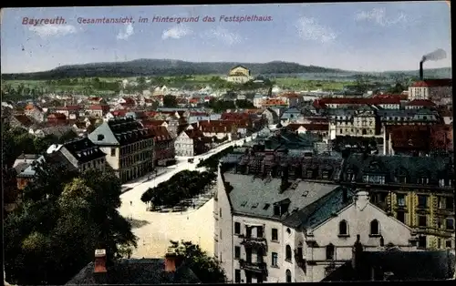Ak Bayreuth in Oberfranken, Gesamtansicht, Festspielhaus