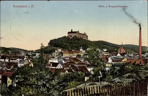 Ak Kulmbach in Oberfranken, Gesamtansicht, Blick v. Bergschlößchen