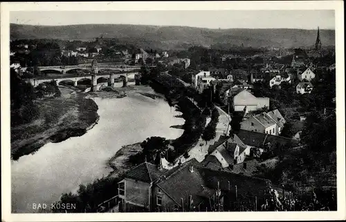 Ak Bad Kösen Naumburg an der Saale, Teilansicht mit Brücke