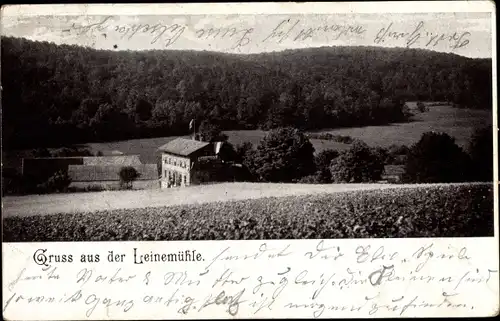 Ak Leinemühle Mansfeld im Harz, Teilansicht