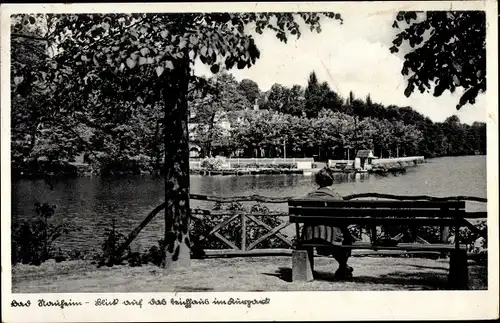 Ak Bad Nauheim in Hessen, Kurpark, Teichhaus