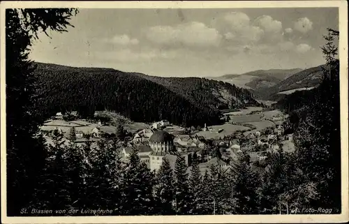 Ak Sankt Blasien im Schwarzwald, Talblick von der Luisenruhe