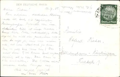 Ak Bacharach am Rhein, Ruine Stahleck