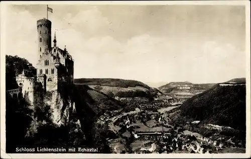 Ak Honau Lichtenstein in Württemberg, Echaztal, Schloss Lichtenstein