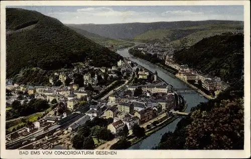 Ak Bad Ems an der Lahn, vom Concordiaturm gesehen