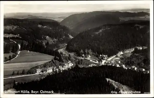 Ak Hölle Bad Steben Bayrische Ostmark, Fliegeraufnahme, Luftkurort