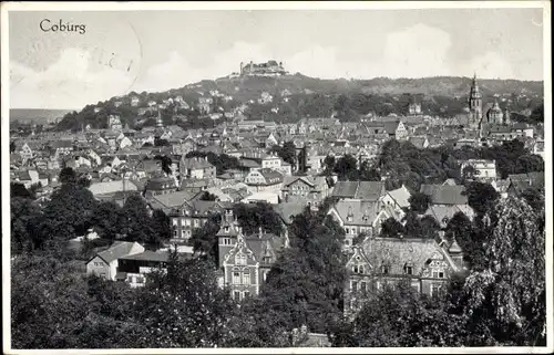 Ak Coburg in Oberfranken, Blick über die Stadt