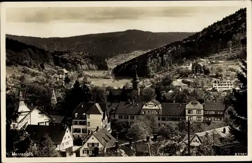 Ak Bad Herrenalb im Schwarzwald, Blick auf die Stadt und Berge