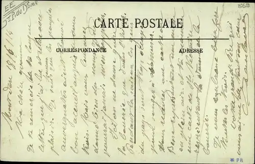 Ak Le Mont Dore Puy de Dôme, Une Chaise a Porteurs