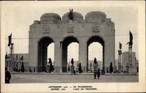 Ak Weltausstellung 1930 Anvers, L'Arc de Triomphe