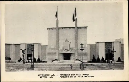 Ak Weltausstellung 1930 Anvers, Pavillon de la Ville de Paris