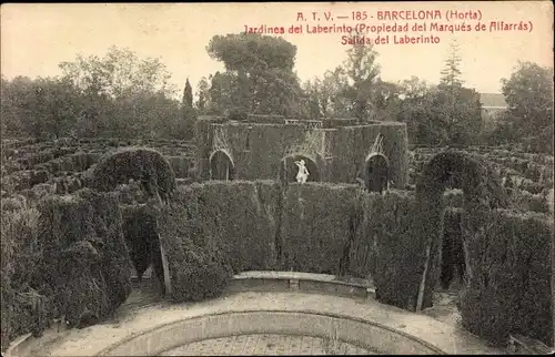 Ak Barcelona Katalonien Spanien, Jardines del Laberinto