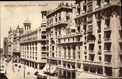 Ak Madrid Spanien, Avenida de Pi y Margall