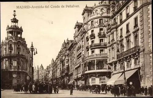 Ak Madrid Spanien, Avenida del Conde de Pefialver