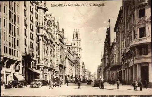 Ak Madrid Spanien, Avenida de Pi y Margall