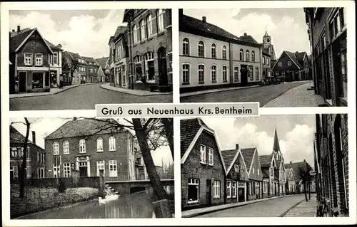 Ak Neuenhaus Grafschaft Bentheim Niedersachsen, Straßenpartien, Brücke