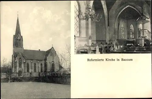 Ak Baccum Lingen im Emsland, reformierte Kirche